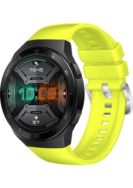 Huawei Watch Gt 2e ile Uyumlu Kordon Tam Uyumlu Geçmeli Pimli Silikon Kordon Kayış