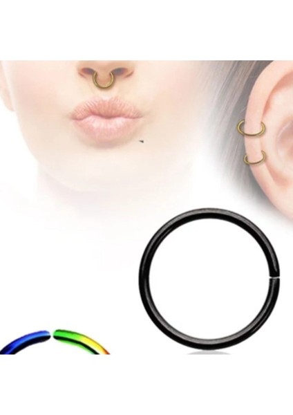 316 L Cerrahi Çelik Halka Piercing - Halka Çapı 8 mm (Orta Boy) 1 Adet fırsatları