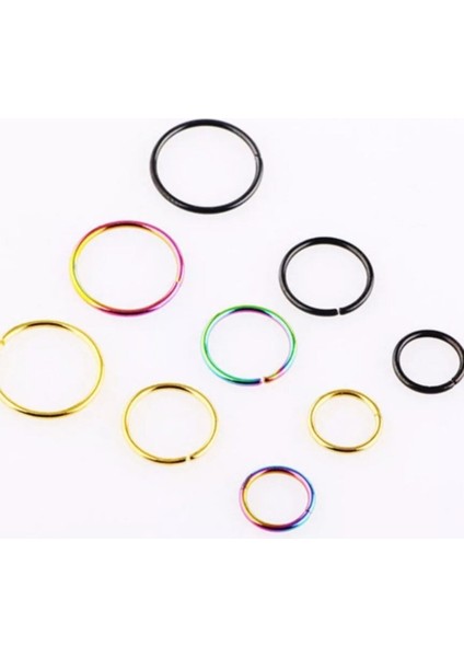 316 L Cerrahi Çelik Halka Piercing - Halka Çapı 8 mm (Orta Boy) 1 Adet indirimleri