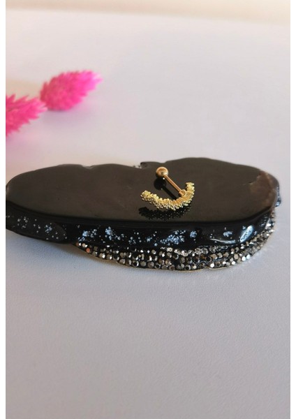 Cerrahi Çelik Zigzag Stil Piercing - Bar 6 MM-1ADET