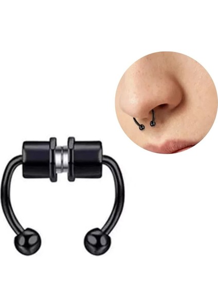 Cerrahi Çelik Mıknatıslı Fake / Sahte Septum Piercing - 1 Adet