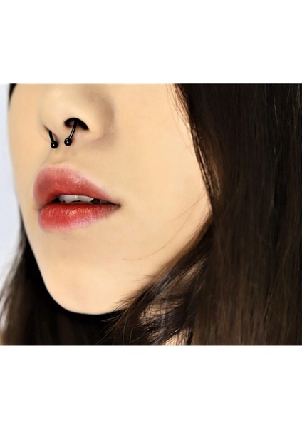 Cerrahi Çelik Mıknatıslı Fake / Sahte Septum Piercing - 1 Adet modelleri