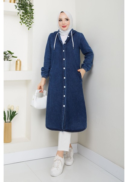 Kadın Mavi Denim Kot Kap -PMK397