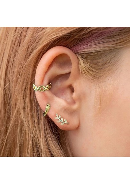 925 Ayar Gümüş Mini Yılan Küpe- Çap 8 mm 1 Adet modelleri