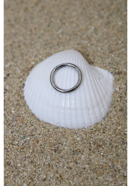 Piercing Cerrahi Çelik Piercing Klipsli Kıkırdak Septum Tragus Conch Helix Silver Renk Klasik Halka