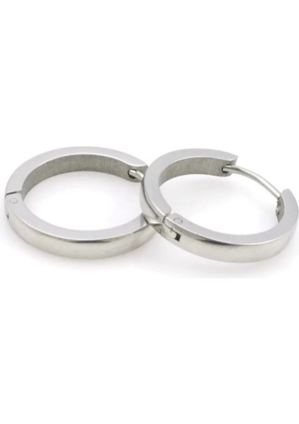 Cerrahi Çelik Halka Küpe - Bombeli Kenarlı - Kalınlığı 2,5 mm - 1 Çift fırsatları