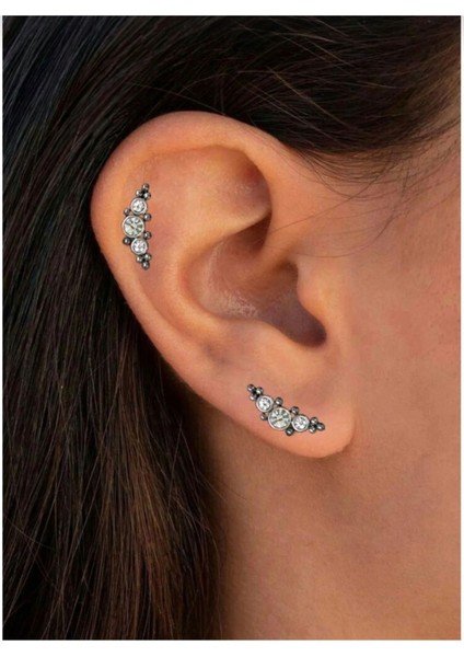 %100 316 L Cerrahi Çelik Helix Piercing - Bar Uzunluğu 6 Mm- 1 Adet