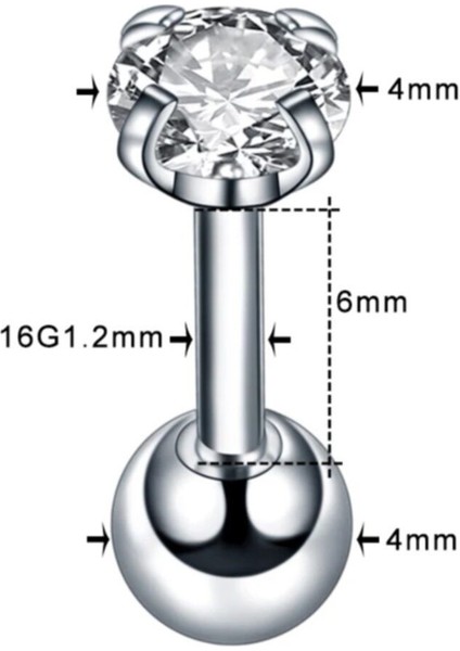 Tek Taş Piercing