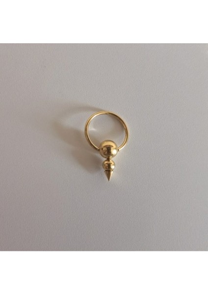 %100 316 L Cerrahi Çelik Sarkaç Halka Piercing Küpesi / Piercing Takısı -Halka Çapı 10mm-1 Adet