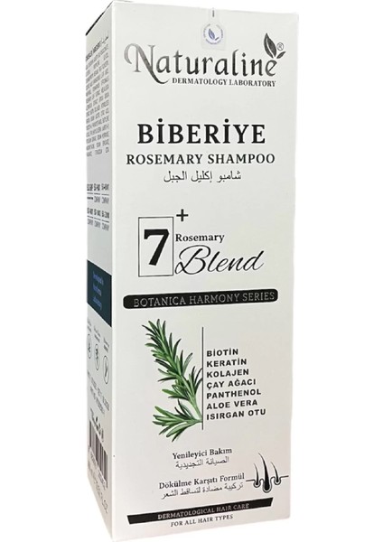 Naturaline Biberiye Şampuanı 400 ml 3 Adet Roemary Shampoo 7 Doğal Bileşim