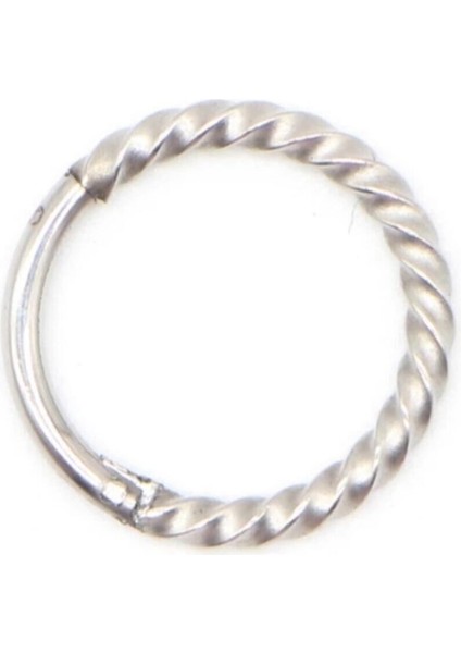Burgulu Cerrahi Çelik Halka Piercing- Helix Piercing- Çap 8mm-1 Adet