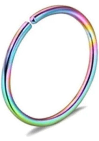 316 L Cerrahi Çelik Bükülerek Açılan Halka Piercing Takısı /çap 8mm-Kalınlık 1,2mm- 1 Adet