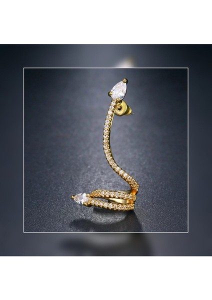 Sağ Kulak Gold Manşetli Küpe
