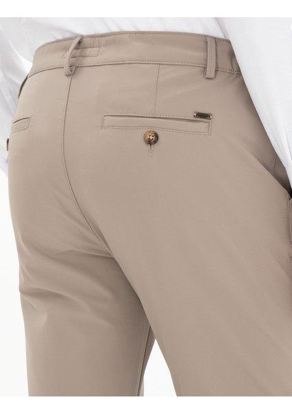 Erkek Vizon Slim Fit Esnek Jogger Kanvas Pantolon 50305839-VR052