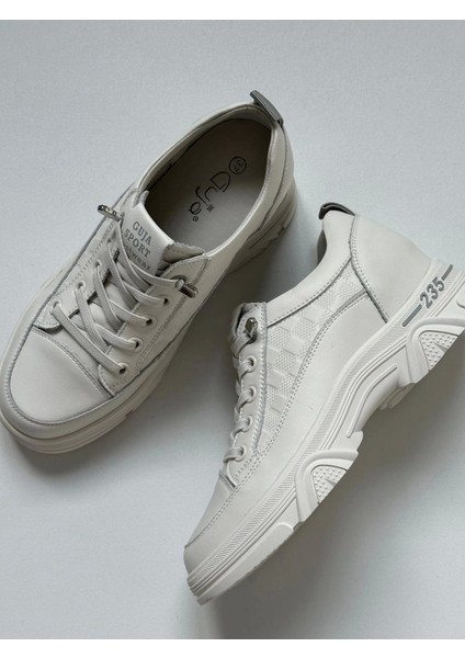 25Y314 Kadın Deri Günlük Spor Ayakkabı Beyaz modelleri
