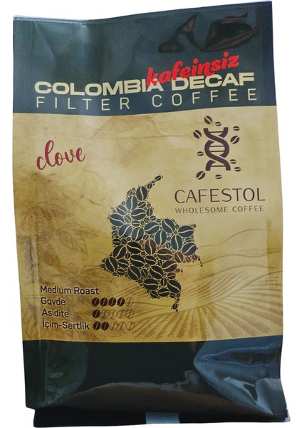 Cafestol Colombia Decaf(Kafeinsiz) Filtre Kahve 250GR