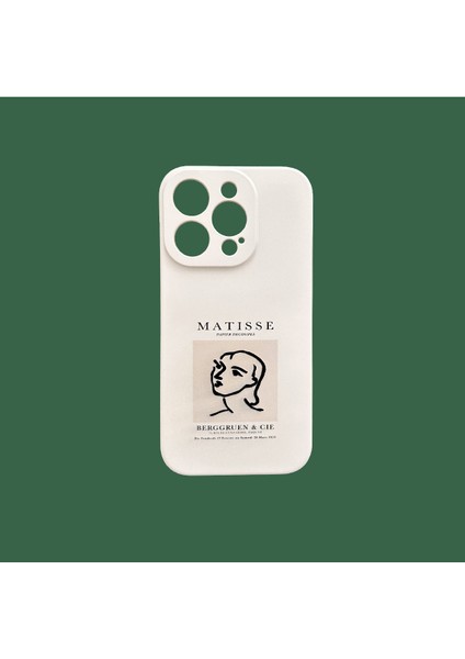 Apple iPhone 14 Pro Uyumlu Matisse Tasarımlı Içi Kadife Silikon Kılıf