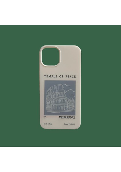 Apple iPhone 13 Uyumlu Colosseum Tasarımlı Içi Kadife Silikon Kılıf