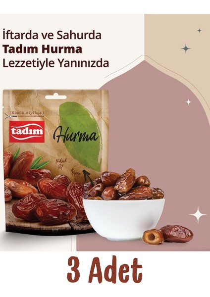 Kilitli Paket Hurma – %100 Doğal & Katkısız (3 * 140 Gr)
