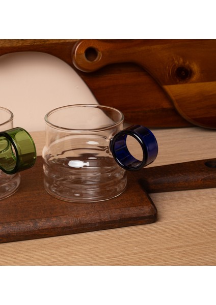 Renkli Halka Detaylı Şık Bardak Seti 4'lü fırsatları