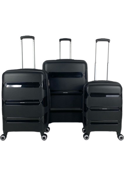 Lucas Pp Kırılmaz Silikon Valiz 3'lü Set