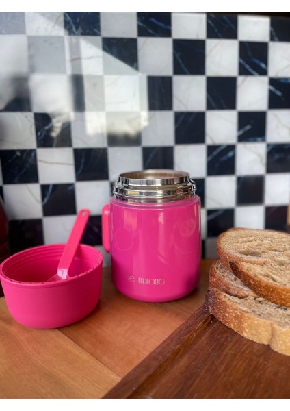 Kaşıklı Yemek Termosu Paslanmaz Çelik 500 ml Pembe Yemek Termosu fiyatları