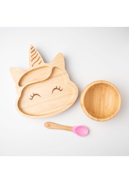 Unicorn Bambu Tabak Seti Pembe
