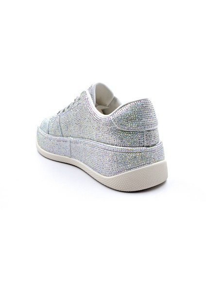 G25Y451 Rhinestones Taşlı Kadın Beyaz Sneaker Ayakkabı modelleri