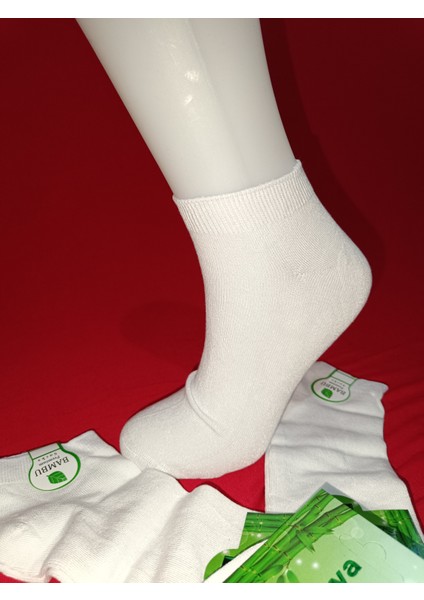 Dikişsiz Bambu Erkek Patik Beyaz 6'lı Paket indirimleri