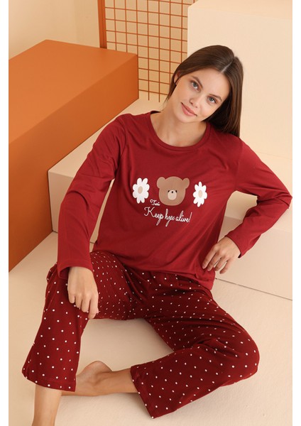 Nbb Bordo Keep Hope Alive Pijama Takımı fiyatları