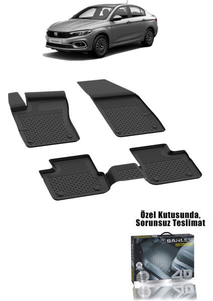 Fiat Egea Sedan Uyumlu 2015-2024 Havuzlu 4.5D Premium Oto Paspas - Premium Egea