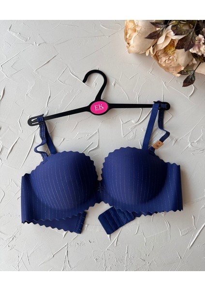 Jennie Ithal Lazer Kesim Dikişsiz Parlak Ipli El Kaplı Push-Up Sütyen -FK1204