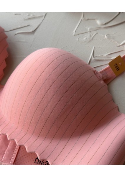 Jennie Ithal Lazer Kesim Dikişsiz Parlak Ipli El Kaplı Push-Up Sütyen -FK1204 fırsatları