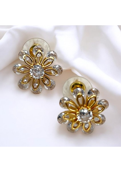 Özel Seri Zirkon Taşlı Çelik Gold Küpe fiyatları