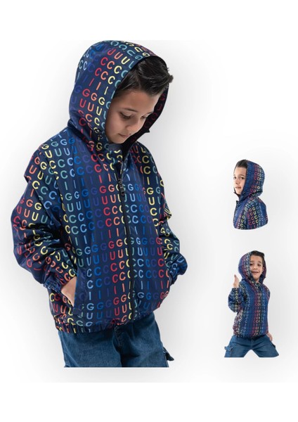 Baby Marka Guuli Desen Yağmurluk Erkek 4-13 Yaş