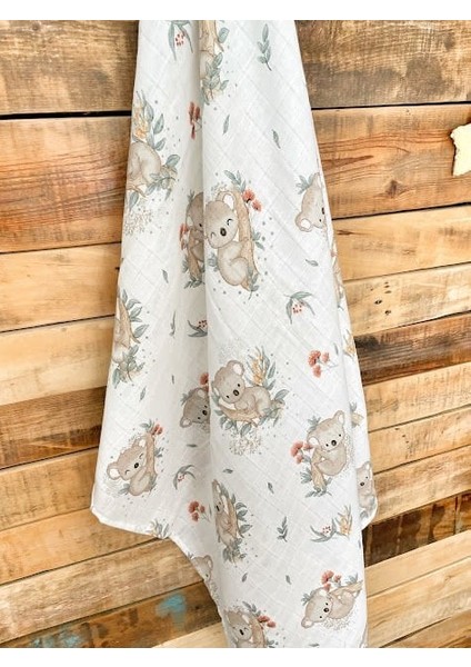 Koala Desenli Müslin Tek Kat Örtü fiyatları