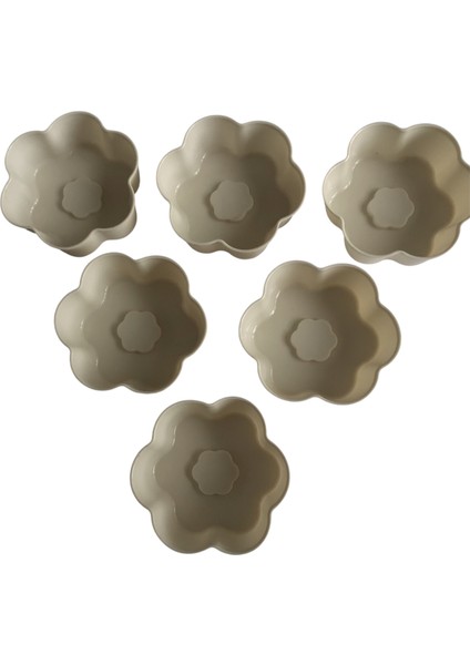 Bybirgül Beyaz 12 Li Silikon Mini Papatya Kek Kalıbı,muffin ,airfrey Kalıbı 12 Adet modelleri