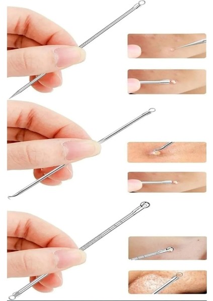 Temizleyici 4'Lü Set Paslanmaz Çelik Komedon fırsatları