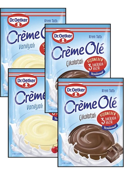 Pratik Tatlı Setleri (Creme Ole Vanilyalı ve Kakaolu)