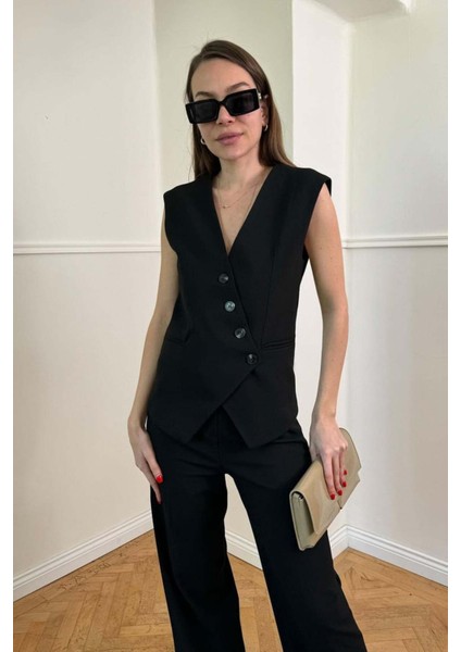 Magarde Kadın Kruvaze Yelekli Pantolon Takım fiyatları