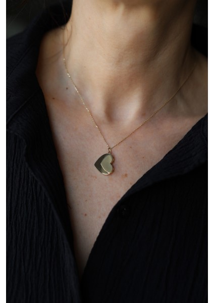 14 Ayar Altın Kapaklı Kalp Kolye fiyatları