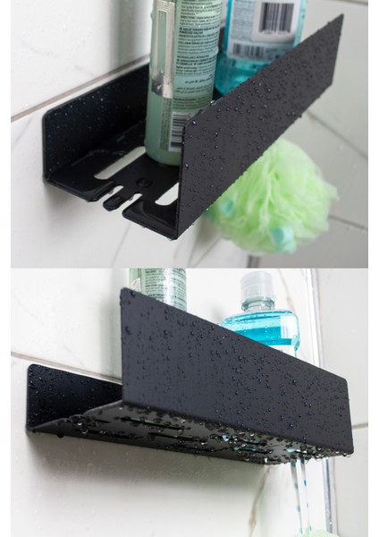 Yüksek Kaliteli Paslanmaz Banyo Düzenleyici Şampuanlık Duş Rafı - 2'li Set