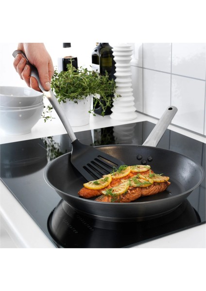 3'lü Set Mutfak Gereçleri Seti Ikea Kaşık + Kepçe + Spatula Metal Saplı Pişirme Servis Gereçleri modelleri