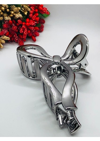 Kadın Büyük Boy Sonsuzluk Fiyonk Model Mandal Toka Pinterest Tarzı (11CM) fiyatları