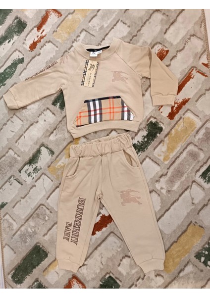 Baby Marka Borberi Desen Bisiklet Yaka Ikili Takım Unisex 1-5 Yaş