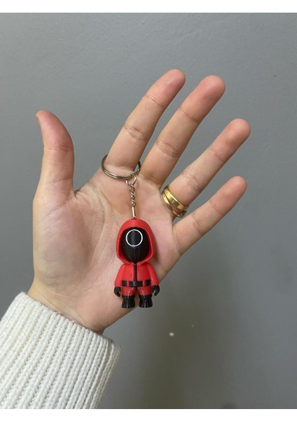 Squid Game Yuvarlak Asker Anahtarlık