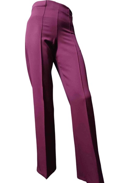 Bordo Kadın Blazer Ceket Pantolon Takım Elbise modelleri