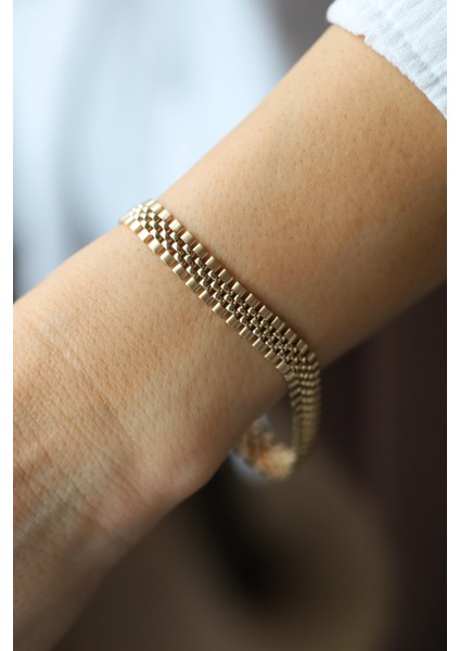 14 Ayar Altın Saat Kordonu Modeli Tasarım Bileklik modelleri