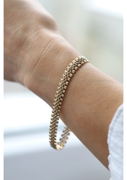 14 Ayar Altın Saat Kordonu Modeli Tasarım Bileklik fırsatları