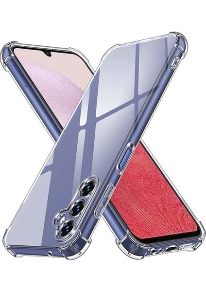 Caseworld Samsung Galaxy M34 Kapak Kamera Korumalı Airbag Antishock Köşe Korumalı Şeffaf Silikon Kılıf